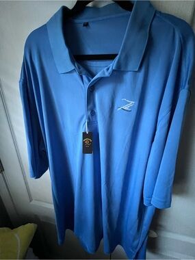 Men's Monterey Bay Sky Blue Performance Polo with Embroidered Logo